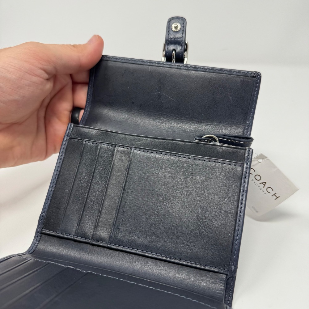 Coach Light Blue and Black Wallet NWT - Picture 6 of 9